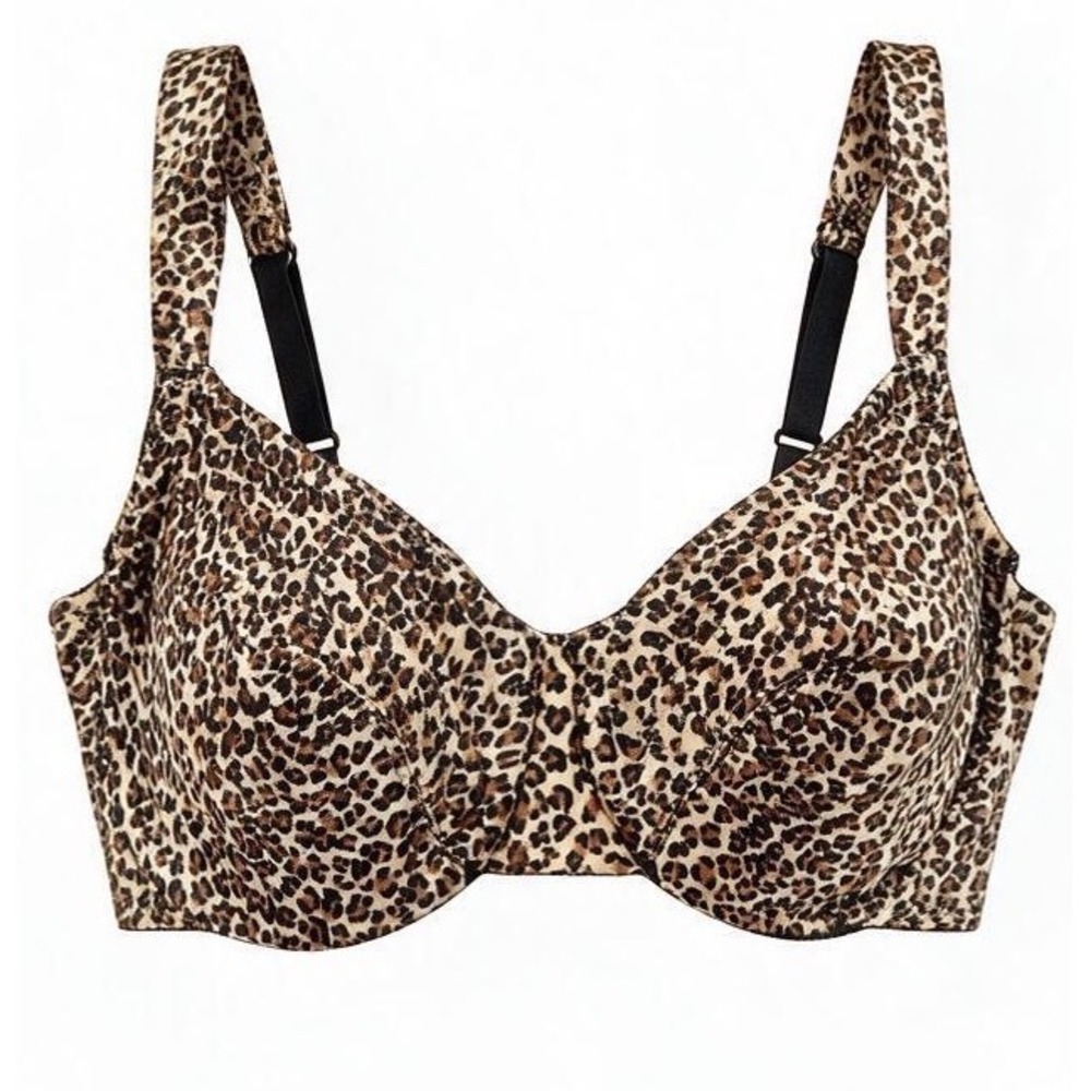 Vintage Victorias Secret Leopard Print Underwire Bra 36D Made in USA Balconette
